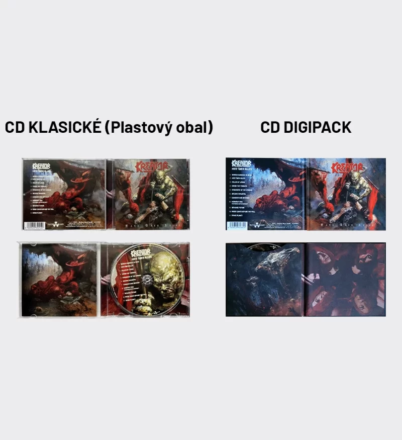 Porovnání klasického CD a Digipacku