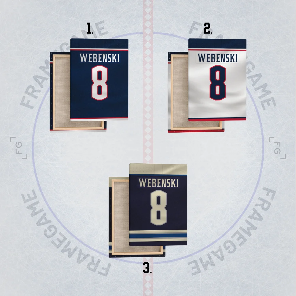 columbus blue jackets dres na plátně